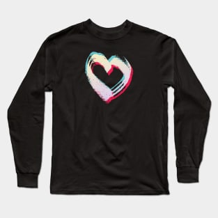 Glitched heart Long Sleeve T-Shirt